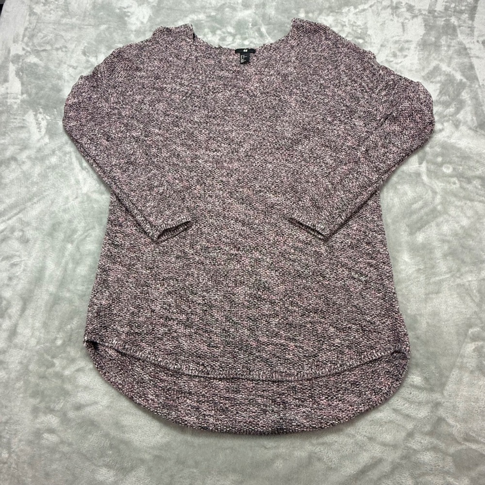H&M Pink Knit Sweater Medium‎ Long Sleeve Pullover Round Neck Casual Everyday